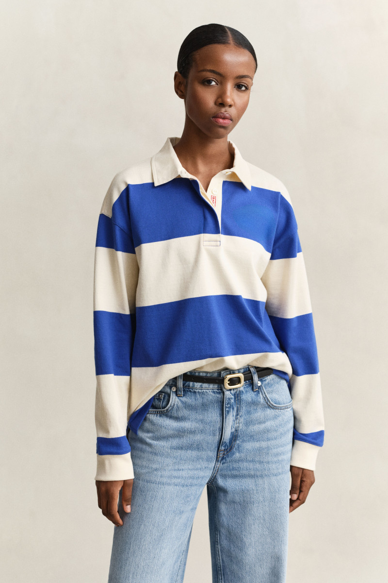 E-shop POLOKOŠILE GANT STRIPED COTTON HEAVY RUGGER ROYAL BLUE