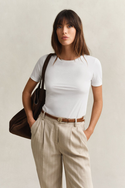 PÓLÓ GANT LIGHT COTTON SS T-SHIRT - Kép 1