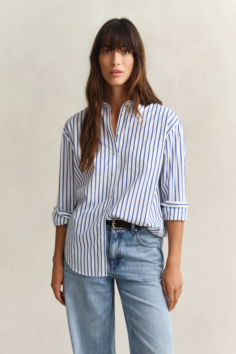 E-shop KOŠILE GANT REL CLASSIC POPLIN STRIPED SHIRT ROYAL BLUE