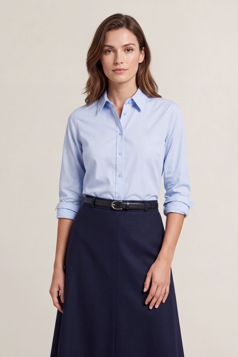 KOŠEĽA GANT SLIM SATEEN SHIRT LIGHT BLUE