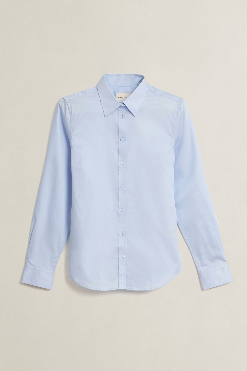 E-shop KOŠILE GANT SLIM SATEEN SHIRT LIGHT BLUE