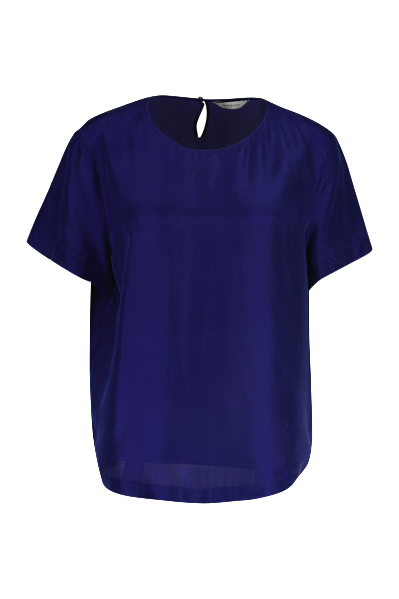 KOŠILE GANT HABOTAI SILK SS TOP RICH NAVY
