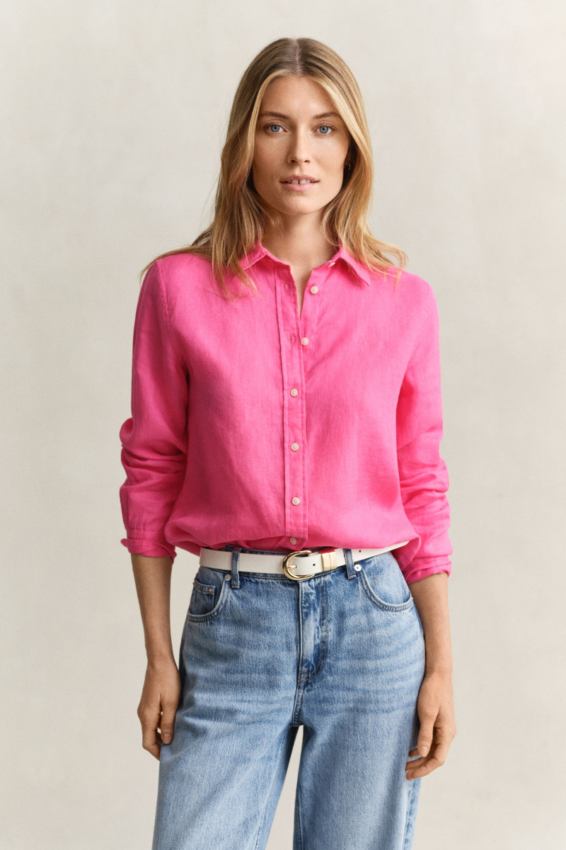 E-shop KOŠILE GANT REG LINEN LS SHIRT BRIGHT FUSCHIA