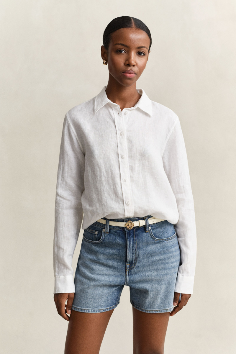 E-shop KOŠILE GANT REG LINEN LS SHIRT WHITE