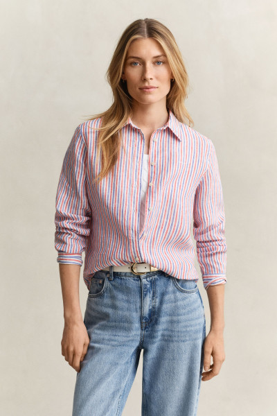 KOŠILE GANT REG STRIPED LINEN LS SHIRT - Fotografie č. 1