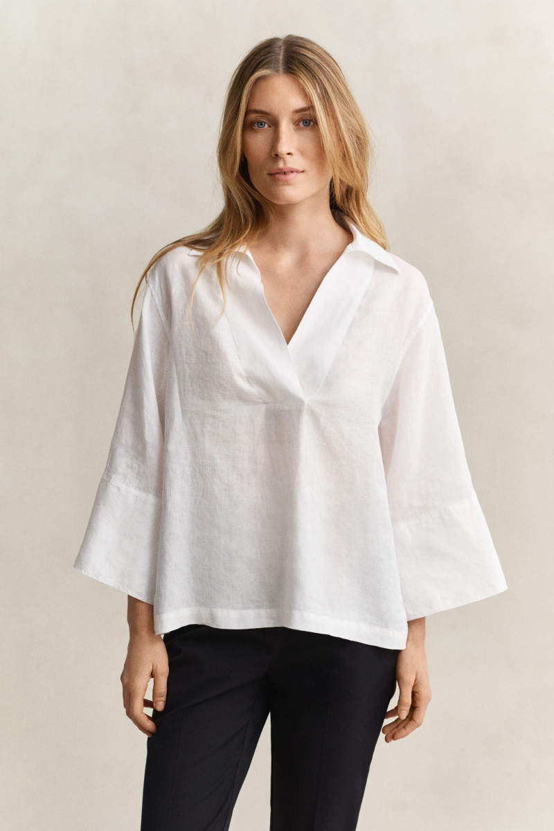 E-shop KOŠILE GANT REL LINEN POPOVER SHIRT WHITE