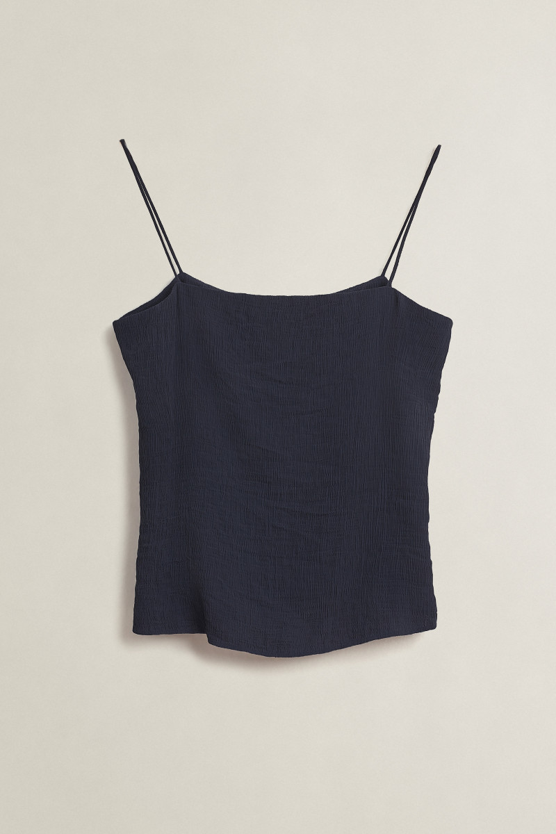 HALENKA GANT CRINKLED STRAP TOP EVENING BLUE