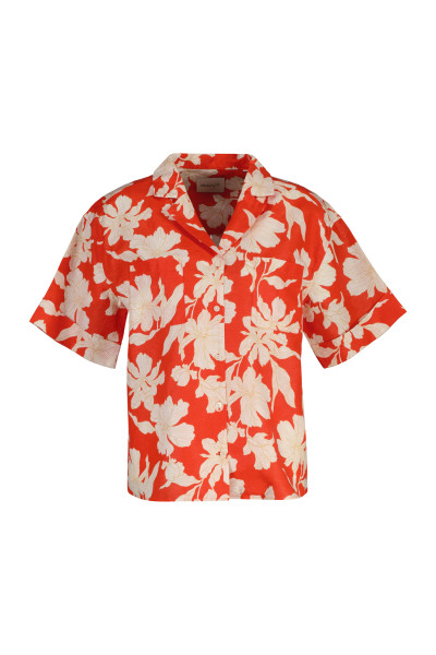 ING GANT REG FLORAL PRINT LINEN SS SHIRT - Kép 1