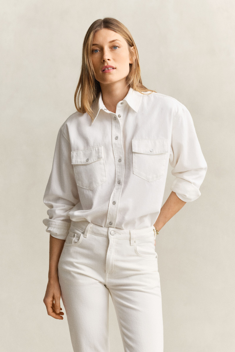 E-shop KOŠILE GANT REL POCKET DENIM LS SHIRT EGGSHELL