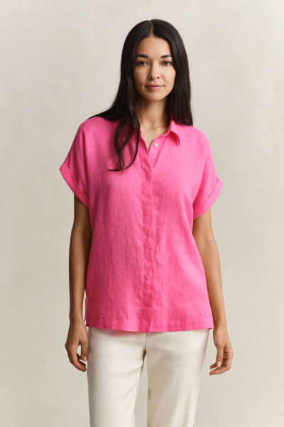 KOŠILE GANT LINEN CAP SLEEVE SHIRT - Fotografie č. 1