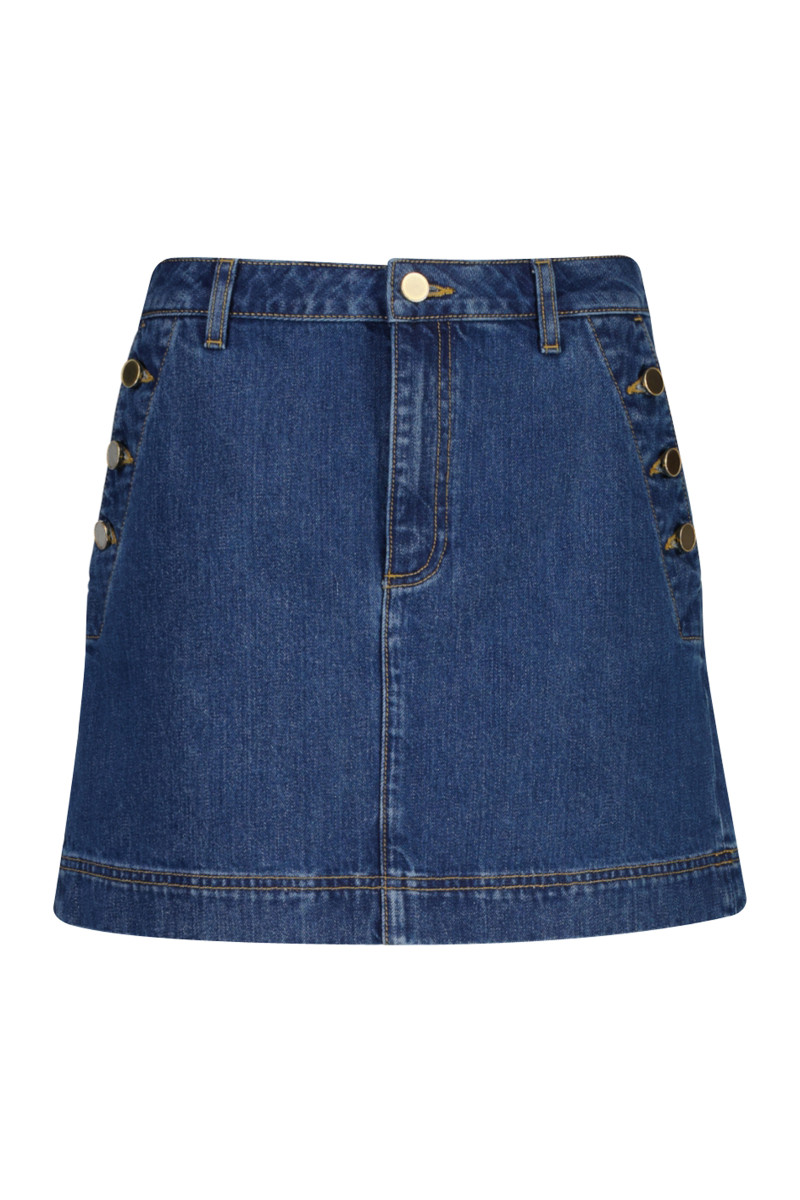 SUKNĚ GANT DENIM NAUTICAL MINI SKIRT MID BLUE