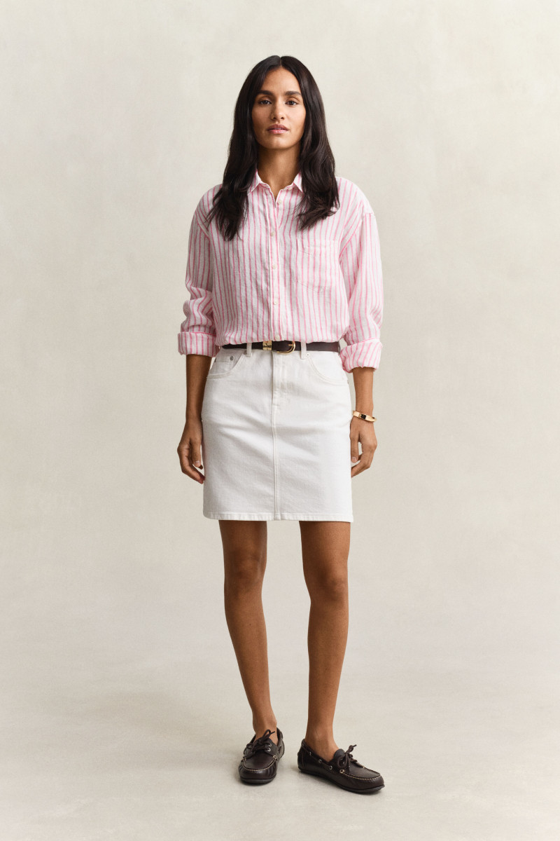E-shop SUKNĚ GANT DENIM SHORT SKIRT EGGSHELL