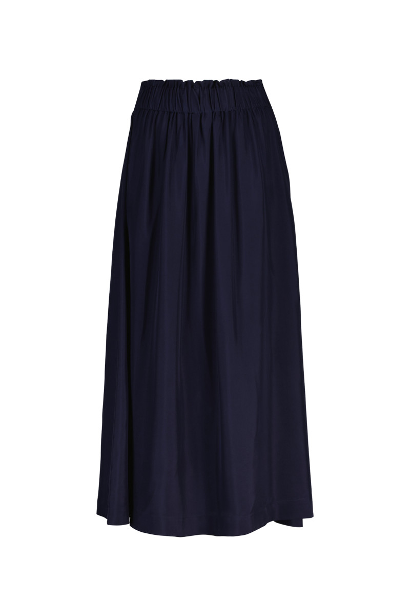 SUKNĚ GANT FLUID TWILL PULL-ON MIDI SKIRT EVENING BLUE