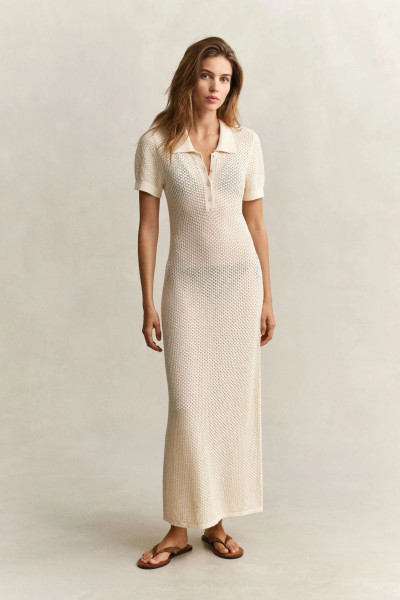 ŠATY GANT LACE KNIT RUGGER DRESS - Fotografia č. 1