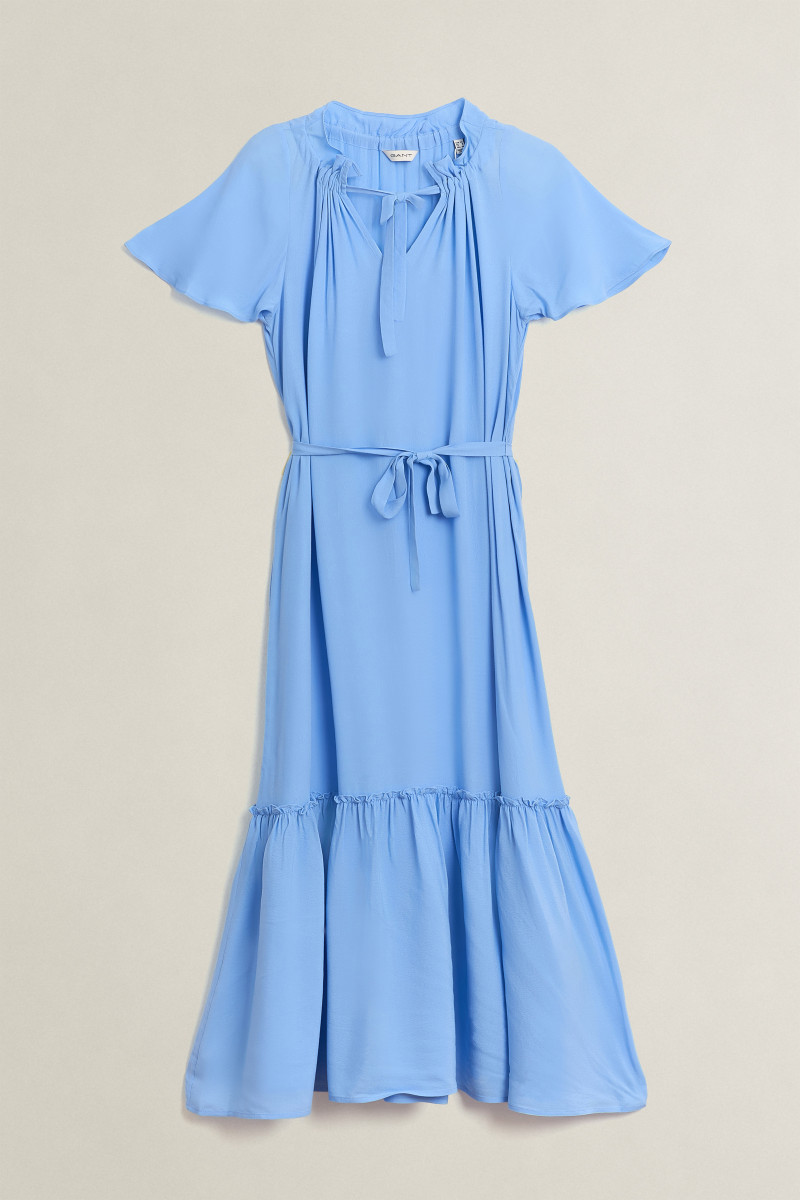 E-shop ŠATY GANT CAP SLEEVE MIDI DRESS PALACE BLUE