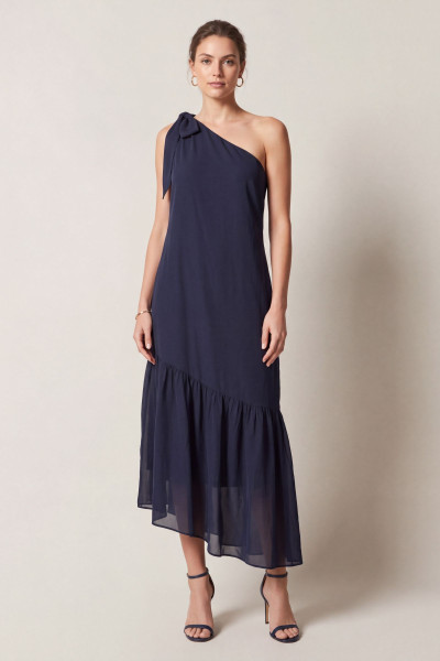 RUHA GANT CTN SILK ONE SHOULDER MAXI DRESS - Kép 1