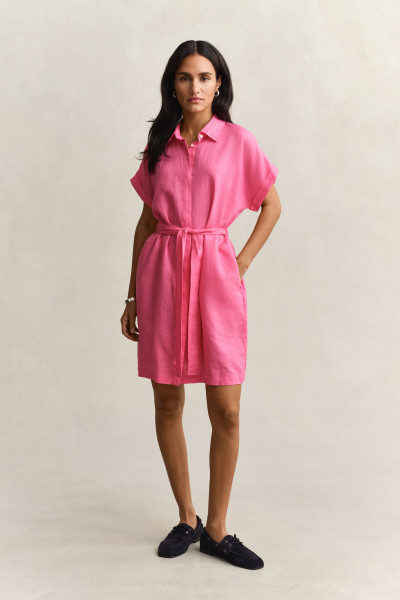 RUHA GANT LINEN CAP SLEEVE SHIRT DRESS - Kép 1