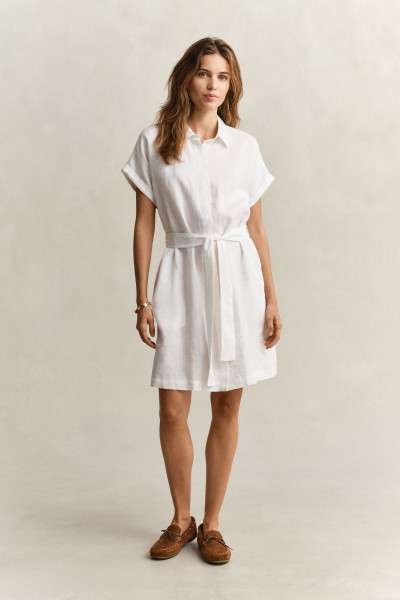 RUHA GANT LINEN CAP SLEEVE SHIRT DRESS - Kép 1