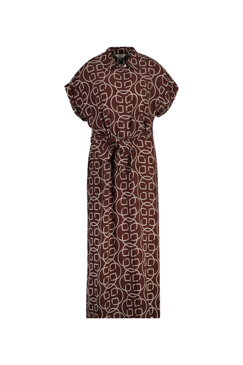 ŠATY GANT MONOGRAM PRINT CAP SLEEVE DRESS FRESH SOIL