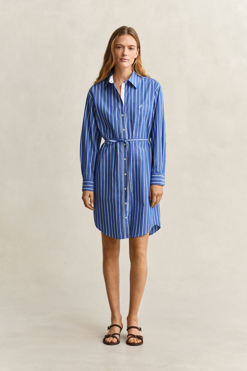 E-shop ŠATY GANT CLASSIC POPLIN STRIPE DRESS ROYAL BLUE
