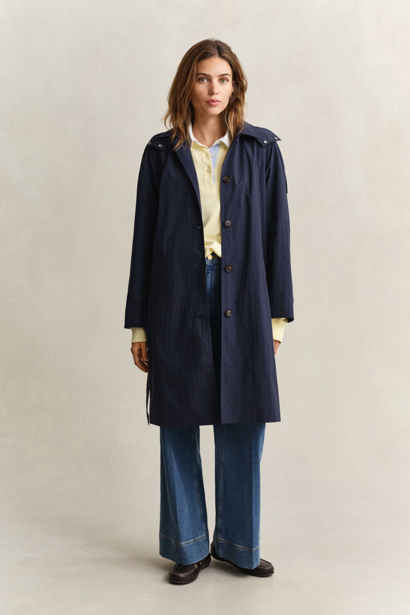 E-shop KABÁT GANT BELTED WIND COAT EVENING BLUE
