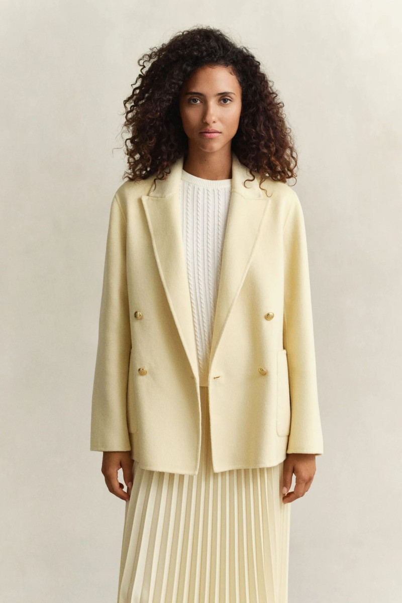 E-shop SAKO GANT HANDSTITCHED CLUB BLAZER VANILLA YELLOW