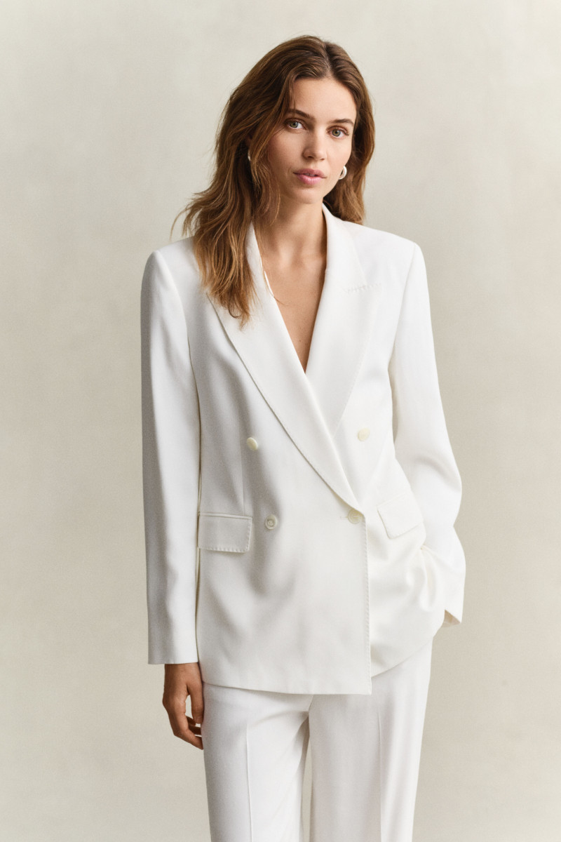 E-shop SAKO GANT DB FLUID CREPE BLAZER WHITE