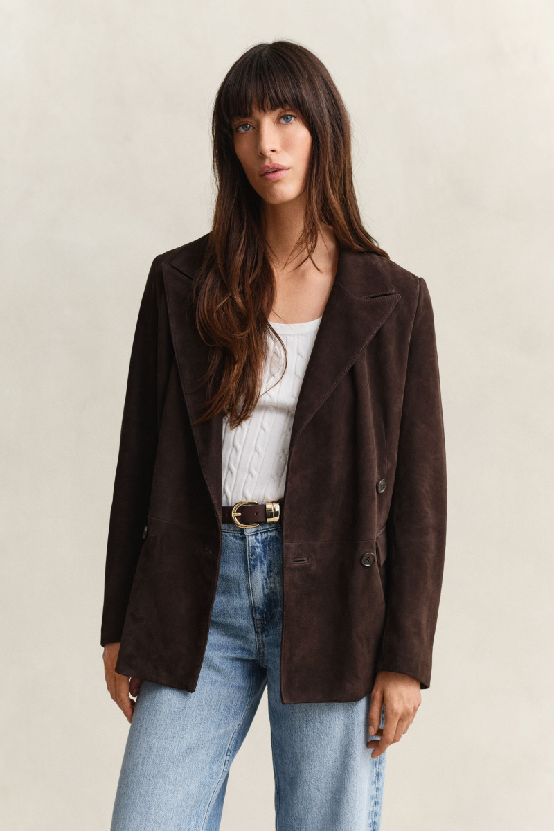 E-shop BUNDA GANT DB SUEDE CLUB BLAZER DEEP BROWN