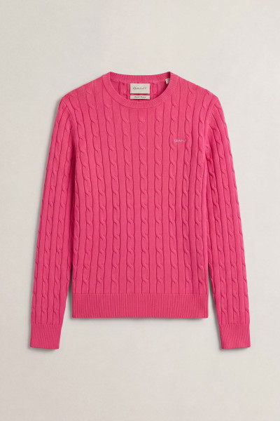 SVETR GANT STRETCH COTTON CABLE C-NECK - Fotografie č. 1
