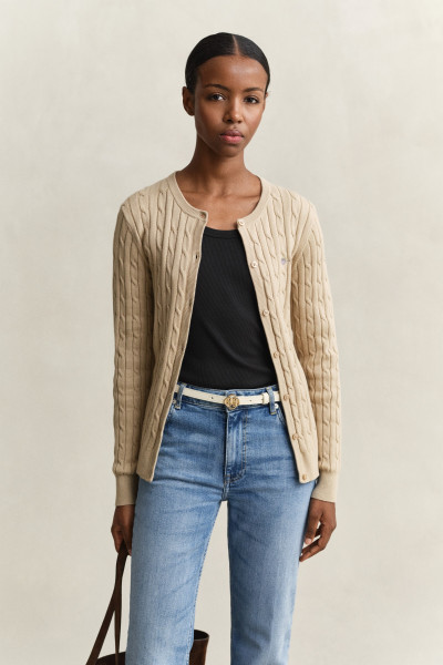 KARDIGÁN GANT STRETCH COTTON CABLE CARDIGAN - Kép 1