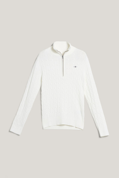 SVETR GANT STRETCH COTTON CABLE HALF-ZIP - Fotografie č. 1