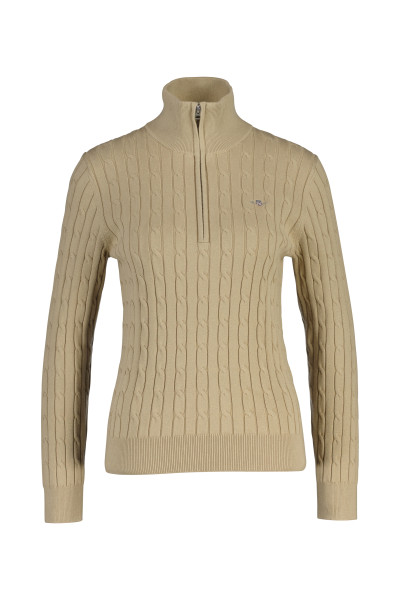 SVETR GANT STRETCH COTTON CABLE HALF-ZIP - Fotografie č. 1