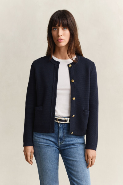 KARDIGÁN GANT COTTON KNIT JACKET - Kép 1