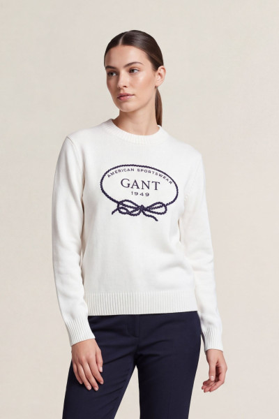 SVETR GANT GRAPHIC COTTON C-NECK - Fotografie č. 1