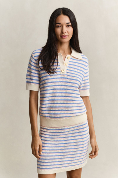 SVETER GANT TEXTURED MULTISTRIPE RUGGER - Fotografia č. 1