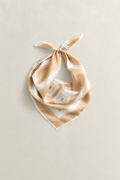 ŠÁTEK GANT MONOGRAM PRINT SILK SCARF - Fotografie č. 1