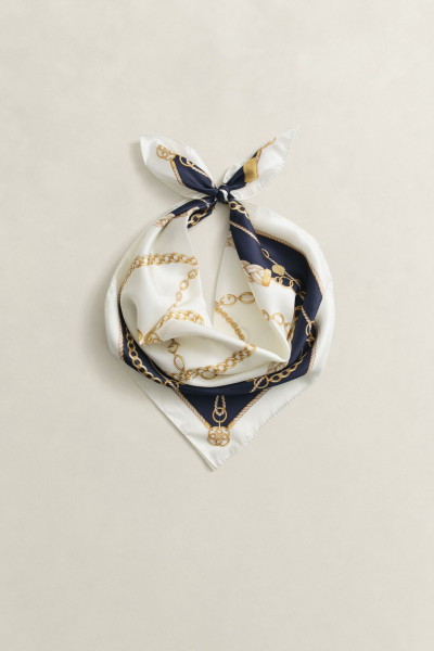SÁL GANT CHAIN PRINT SILK SCARF - Kép 1