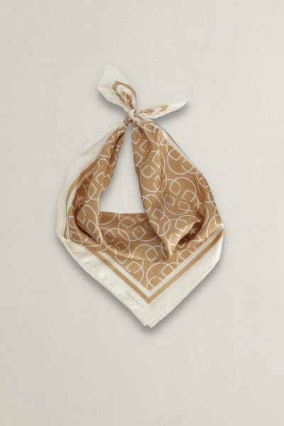 ŠÁTEK GANT MONOGRAM PRINT SILK SCARF - Fotografie č. 1