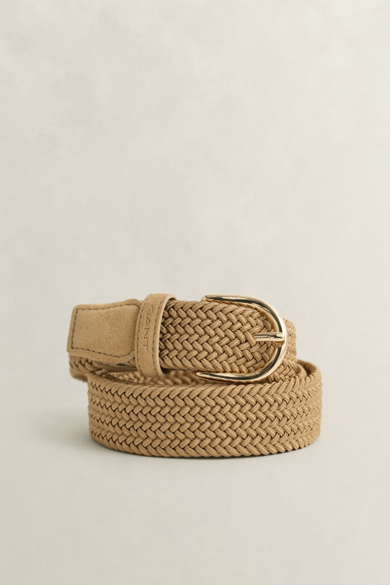 OPASEK GANT ELASTIC BRAIDED BELT WARM BEIGE