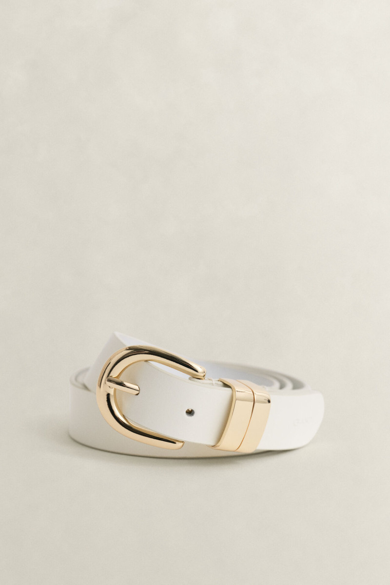 E-shop OPASEK GANT CHUNKY KEEPER LEATHER BELT CREAM