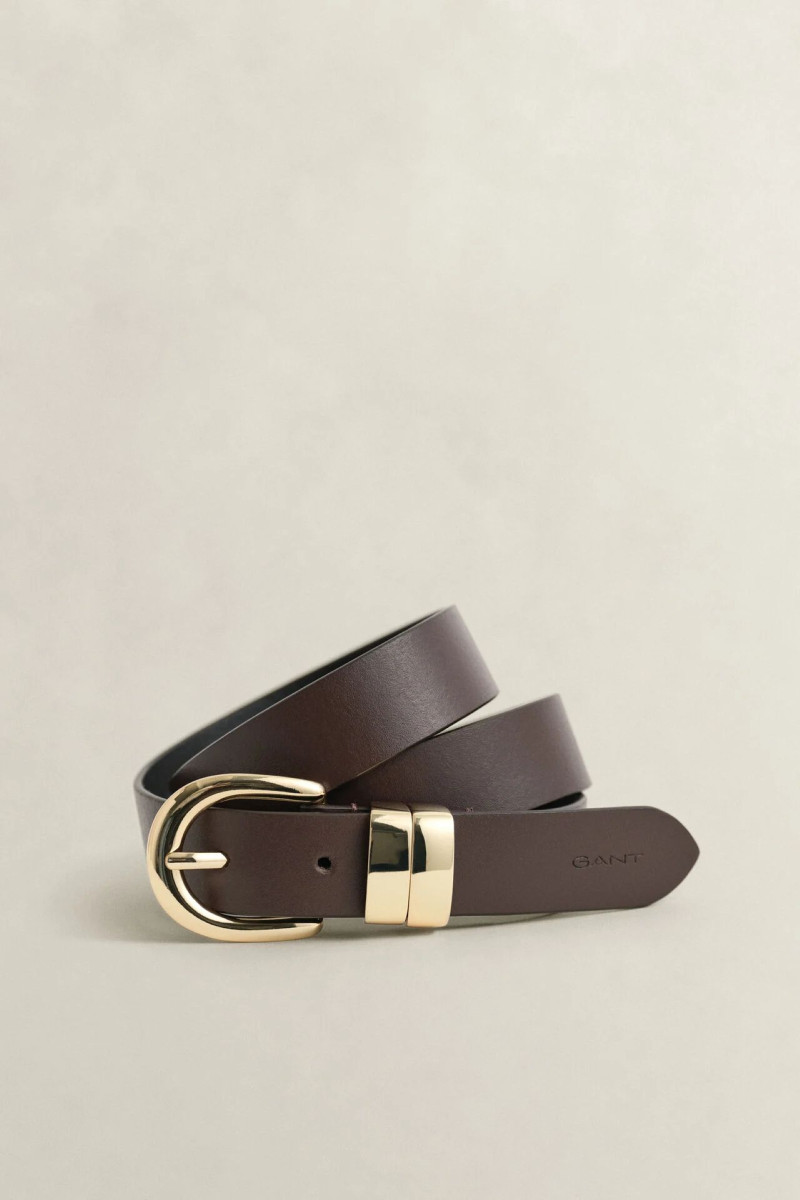E-shop OPASEK GANT CHUNKY KEEPER LEATHER BELT SOIL BROWN