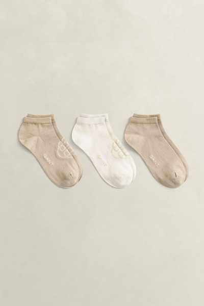 PONOŽKY GANT MONOGRAM ANKLE SOCKS 3-PACK - Fotografie č. 1