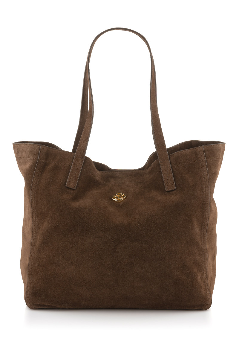 TAŠKA GANT SUEDE TOTE BAG MAHOGANY BROWN