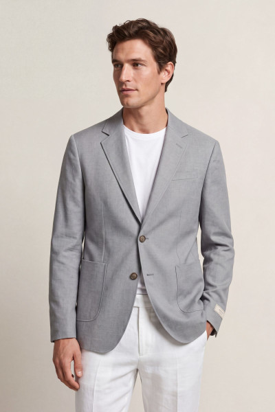 SAKO GANT TWO-TONE JERSEY PIQUE BLAZER - Fotografia č. 1