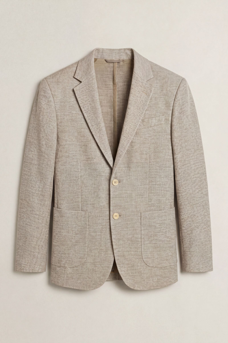 SAKO GANT KNIT JERSEY BLAZER OAT BEIGE