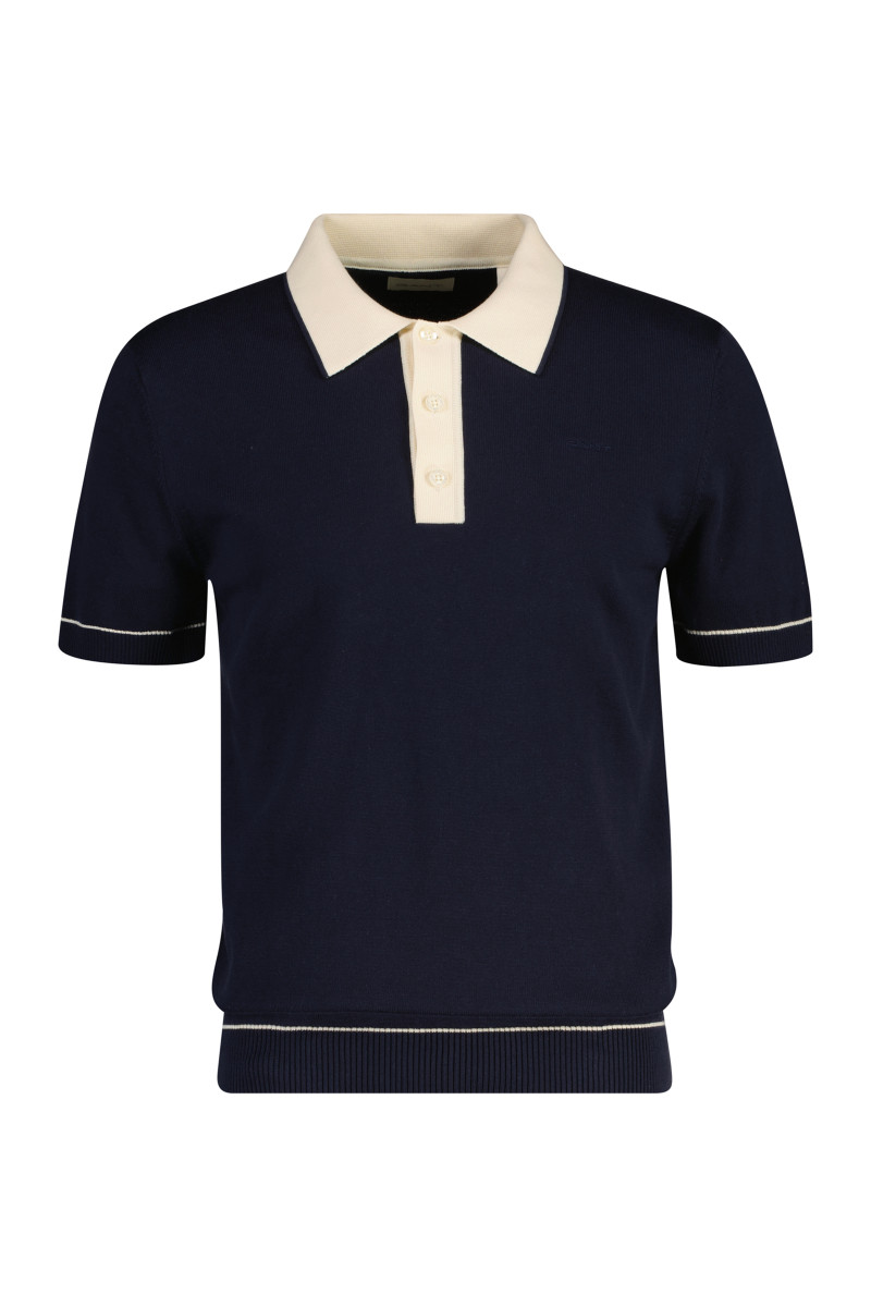 SVETER GANT COTTON MODAL POLO EVENING BLUE