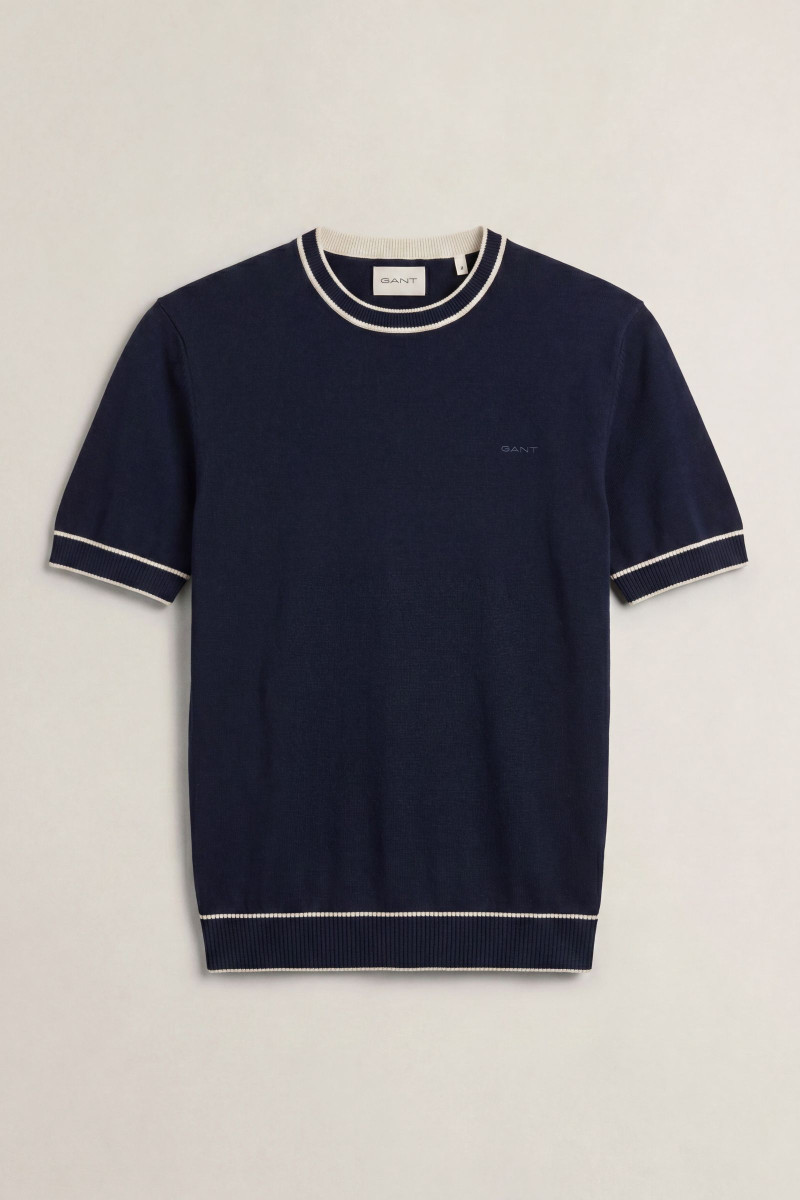 SVETER GANT COTTON MODAL SS C-NECK EVENING BLUE