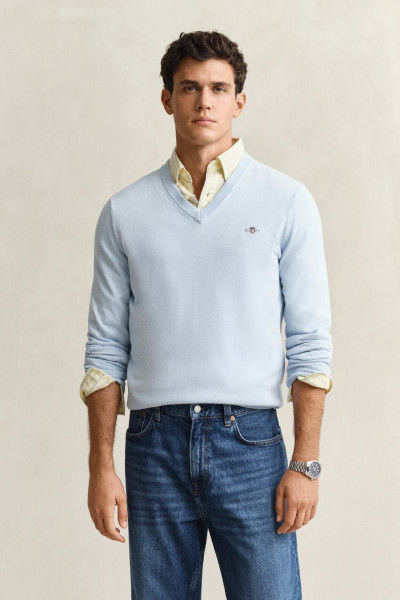 SVETER GANT CLASSIC COTTON V-NECK - Fotografia č. 1