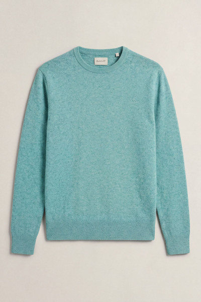 SVETER GANT SLUB COTTON LINEN C-NECK - Fotografia č. 1