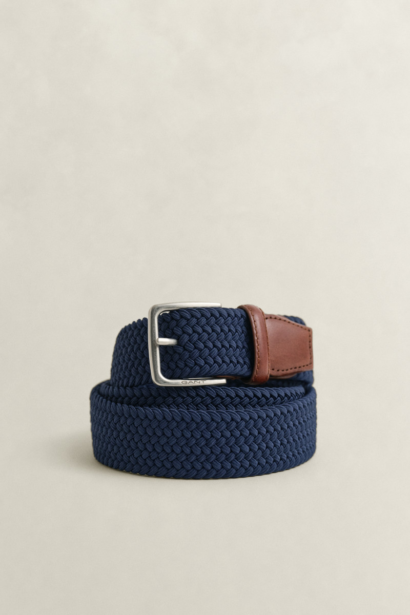 E-shop OPASEK GANT ELASTIC BRAIDED BELT CLASSIC BLUE